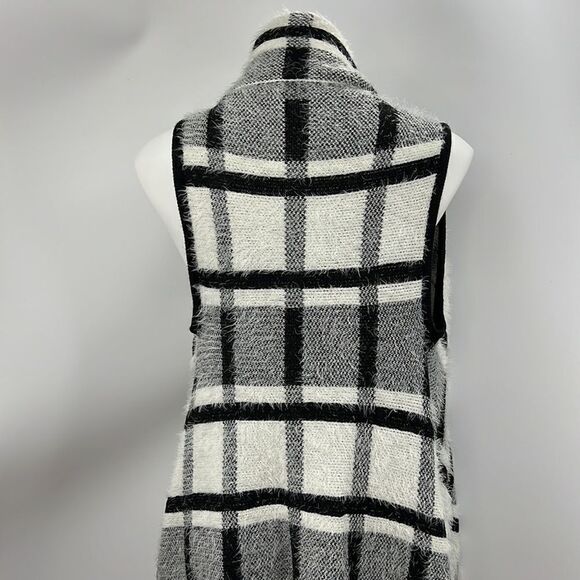 Original USA sleeveless Buffalo check acrylic cardigan - Picture 4 of 5